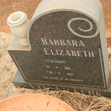 NIEKERK Barbara Elizabeth, van nee TALJAARD 1914-1981