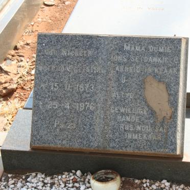 NIEKERK Barend Christine, van 1873-1976