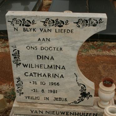 NIEUWENHUIZEN Dina Wilhelmina Catharina, van 1966-1981