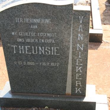 NIEKERK Theunsie, van 1905-1972