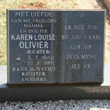 OLIVIER Karen-Louise nee RICHTER 1960-1991