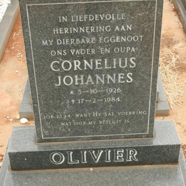 OLIVIER Cornelius Johannes 1926-1984