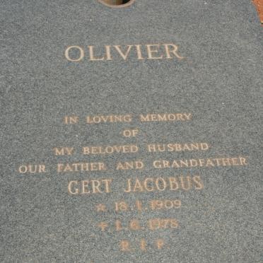 OLIVIER Gert Jacobus 1909-1978
