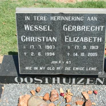 OOSTHUIZEN Wessel Christian 1907-1994 &amp; Gerbrecht Elizabeth 1913-2005