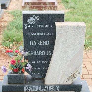 PAULSEN Barend Gerhardus 1932-1994