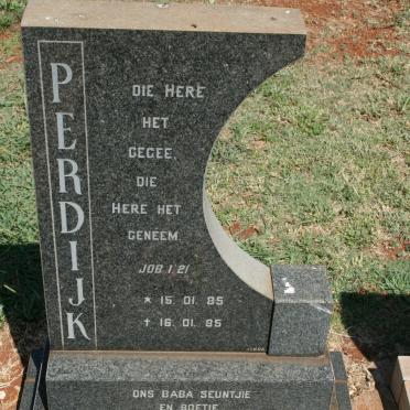 PERDIJK  Arie Adrianus 1908-1992 :: PERDIJK 1985-1985