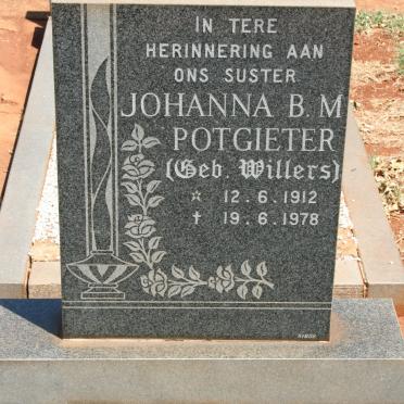 POTGIETER Johanna B.M. nee WILLERS 1912-1978
