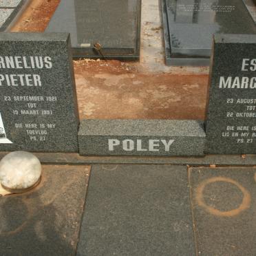 POLEY Cornelius Pieter 1921-1997 &amp; Esther Margaretha 1927-1986