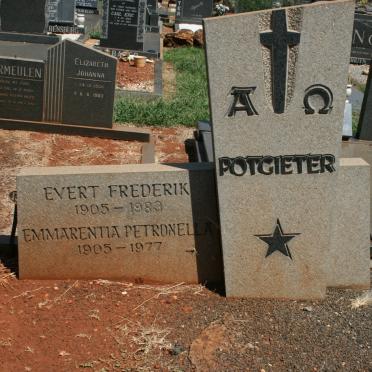 POTGIETER Evert Frederik 1905-1983 &amp; Emmarentia Petronella 1905-1977
