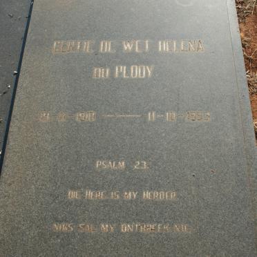 PLOOY Gertie de Wet Helena, du 1910-1993