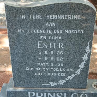 PRINSLOO Ester 1936-1982