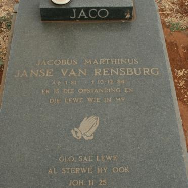 RENSBURG Jacobus Marthinus, Janse van 1951-1984