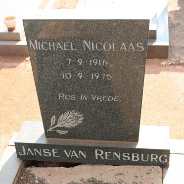 RENSBURG Michael Nicolaas, Janse van 1916-1975