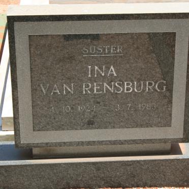 RENSBURG Ina, van 1924-1983