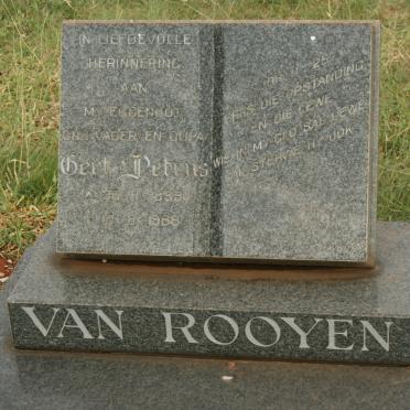 ROOYEN Gert Petrus, van 1899-1988