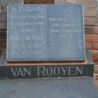 ROOYEN Abel Jacobus, van 1904-1972
