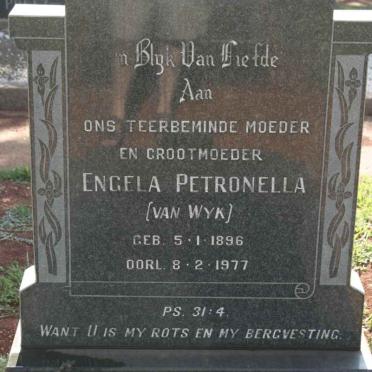 STEYN Engela Petronella nee VAN WYK 1896-1977