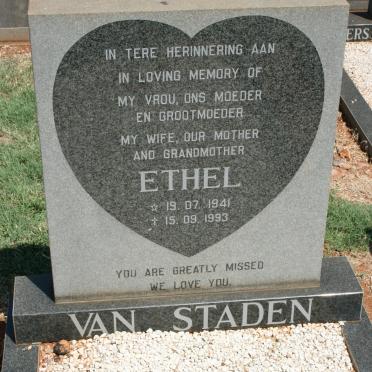 STADEN Ethel, van 1941-1993