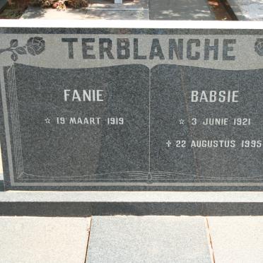 TERBLANCHE Fanie 1919- &amp; Babsie 1921-1995