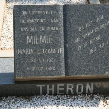 THERON Maria Elizabeth 1921-1992
