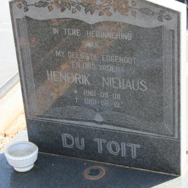 TOIT Hendrik Niehaus, du 1961-1981