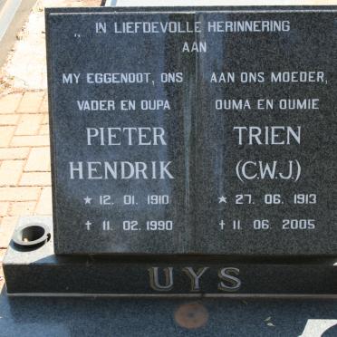 UYS Pieter Hendrik 1910-1990 &amp; C.W.J. 1913-2005