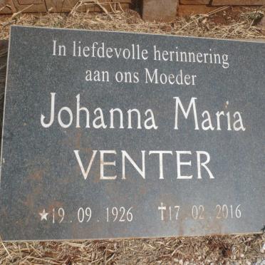 VENTER Johanna Maria 1926-2016