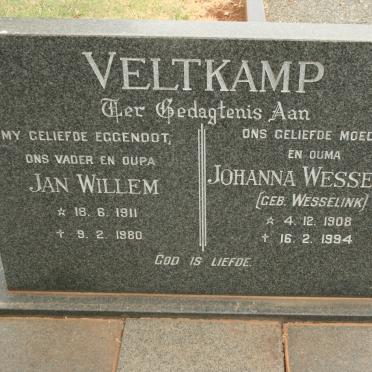VELTKAMP Jan Willem 1911-1980 &amp; Johanna Wesselina WESSELINK 1908-1994