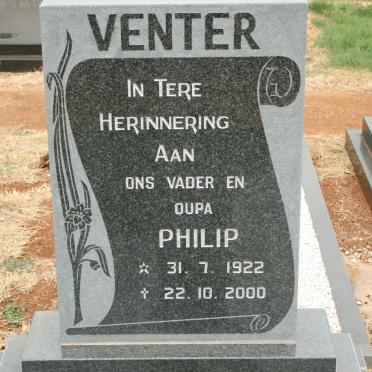 VENTER Philip 1922-2000