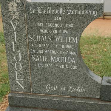 VILJOEN Schalk Willem 1907-1988 &amp; Katie Matilda 1909-1992