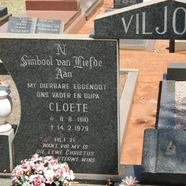 VILJOEN Cloete 1910-1979