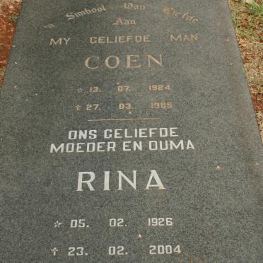 VISSER Coen 1924-1989 &amp; Rina 1926-2004
