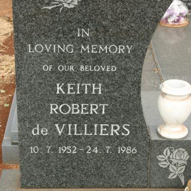 VILLIERS Keith Robert, de 1952-1986