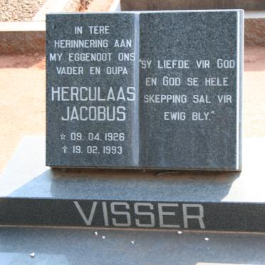 VISSER Herculaas Jacobus 1926-1993