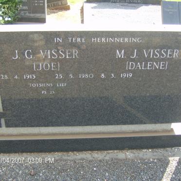 VISSER J.G. 1913-1980 &amp; M.J. 1919-