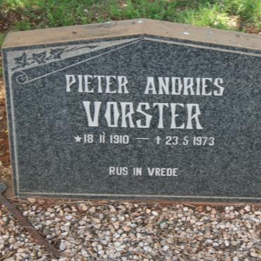 VORSTER Pieter Andries 1910-1973
