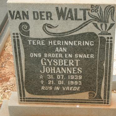WALT Gysbert Johannes, van der 1939-1993