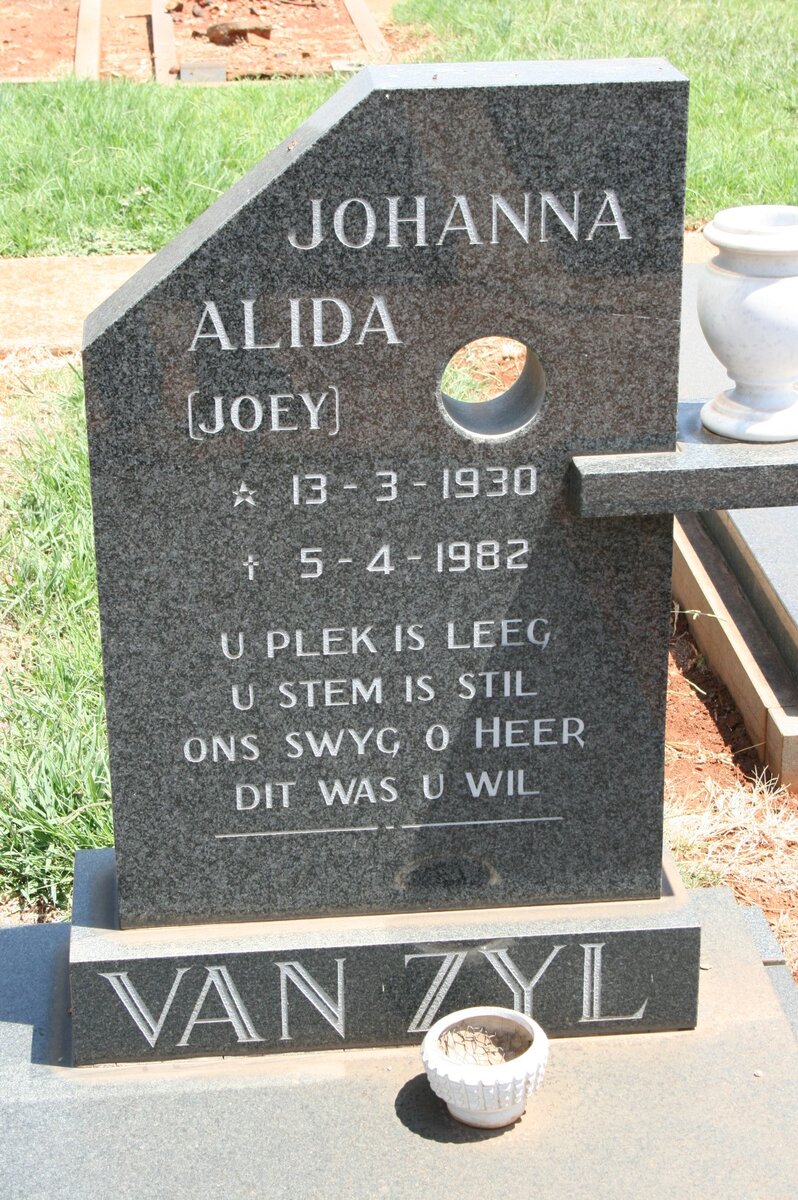 ZYL Johanna Alida, van 1930-1982