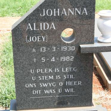 ZYL Johanna Alida, van 1930-1982