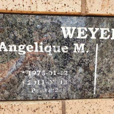 WEYERS Angelique M. 1975-2011
