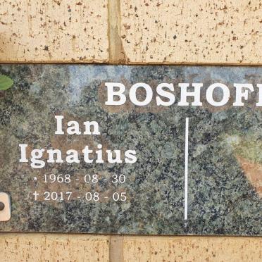 BOSHOFF Ian Ignatius 1968-2017