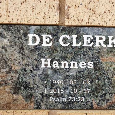 CLERK Hannes, de 1940-2015