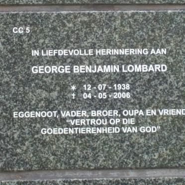 LOMBARD George Benjamin 1938-2006