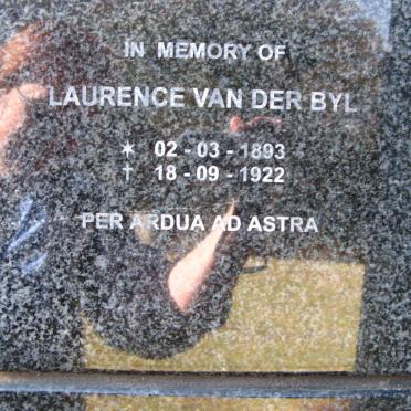 BYL Laurence, van der 1893-1922