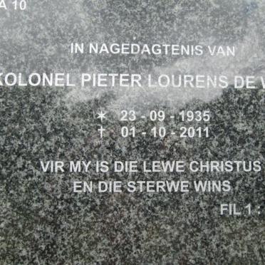 WAAL Pieter Lourens, de 1935-2011