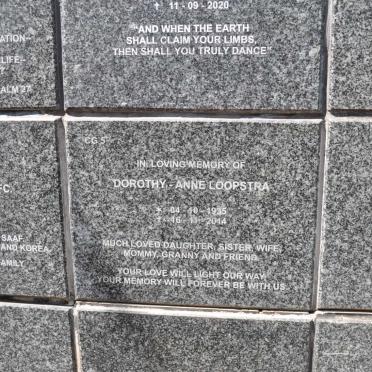 LOOPSTRA Dorothy-Anne 1935-2014