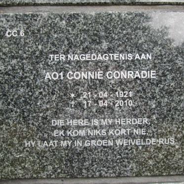 CONRADIE Connie 1921-2010