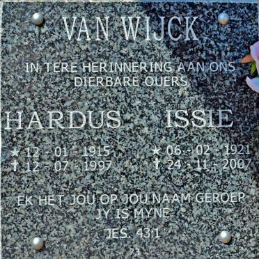 WIJCK Hardus, van 1915-1997 &amp; Issie 1921-2007