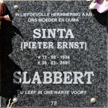 SLABBERT Pieter Ernst 1924-2001