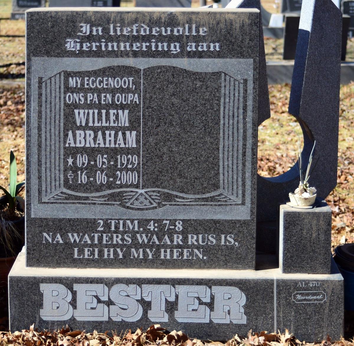 BESTER Willem Abraham 1929-2000